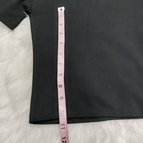 NWT French Connection Black Rallie Cotton Elastane Short Sleeve Crew Tee Size XS - Picture 10 of 11